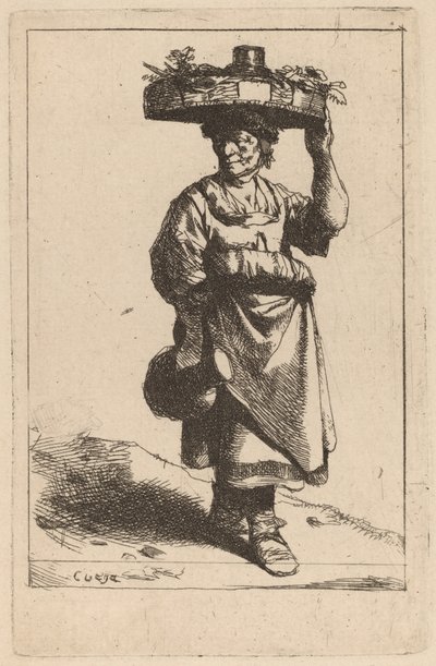 Frau mit einem Korb von Cornelis Pietersz Bega