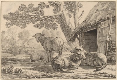 Schafstall, 1781, veröffentlicht 1787 von Cornelis Brouwer