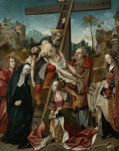 Die Kreuzabnahme, ca. 1510-20 von Cornelis Engelbrechtsen