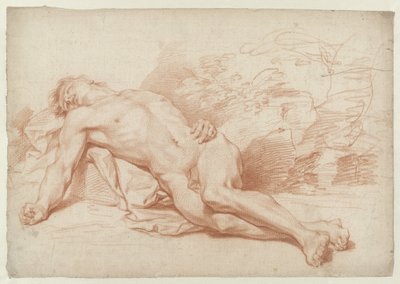 Liegender männlicher Akt von Cornelis Joseph d
