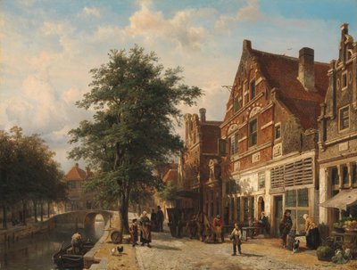 Der Zuiderhavendijk, Enkhuizen von Cornelis Springer