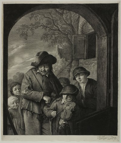 Der Drehorgelspieler von Cornelis Visscher