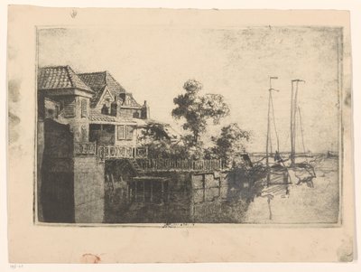 Haus am Wasser von Cornelis Vreedenburgh