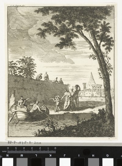 Landschaft mit Boot von Cornelis van Jagen