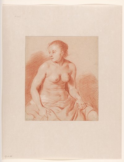 Sitzender weiblicher Akt von Cornelis van Poelenburch