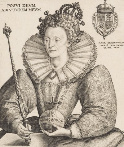 Königin Elisabeth I., 1592 von Crispijn de Passe I