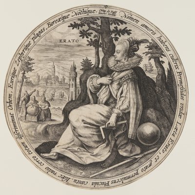 Urania, aus Die Musen von Crispijn van de Passe I