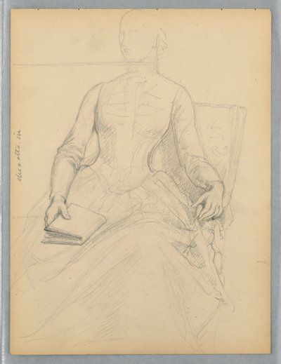Skizze einer sitzenden Frau von Daniel Huntington