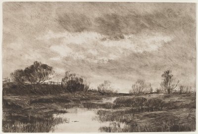Eine pastorale Landschaft mit einem Bach von Daniel Kotz
