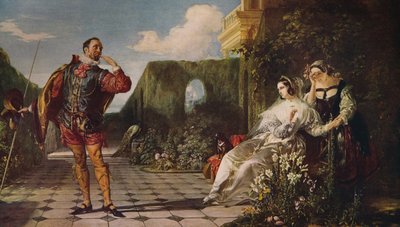 Malvolio und die Gräfin, ca. 1840, ca. 1915 von Daniel Maclise