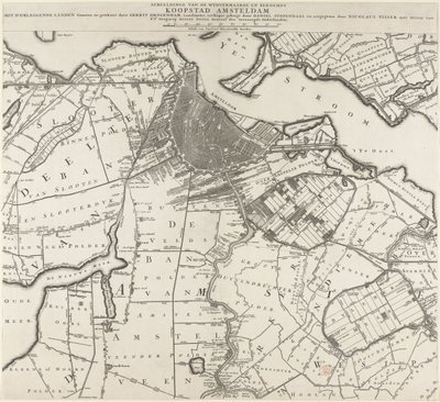 Karte von Amsterdam und umliegenden Gebieten von Daniël Stopendael