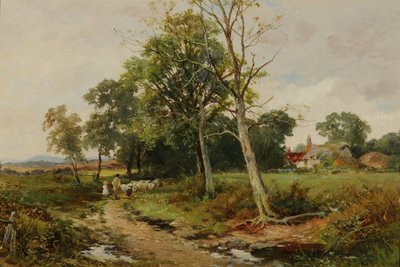 Eine Szene in einer Worcestershire-Gasse, ca. 1904 von David Bates