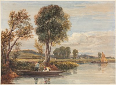 Auf der Themse, um 1827-1829 von David Cox