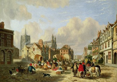 Der Haymarket, Norwich, 1825 von David Hodgson