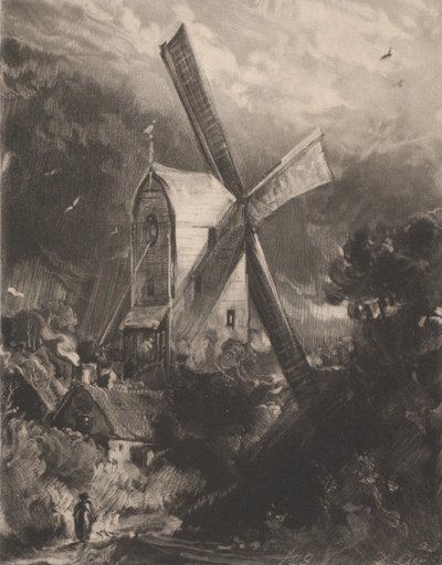 Mühle bei Brighton, 1829 von David Lucas