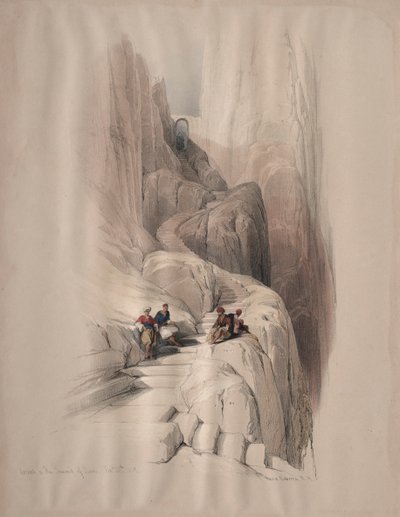 Aufstieg zum Gipfel des Sinai, 1839 von David Roberts