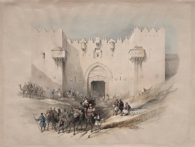 Damaskustor, Jerusalem, 1839 von David Roberts
