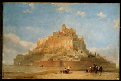 Mont St. Michel vom Sand aus, 1848 von David Roberts