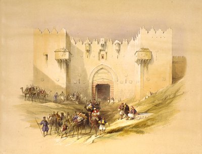 Das Damaskustor, Jerusalem von David Roberts