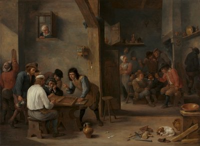 Backgammon-Spiel, 1640er von David Teniers the Elder