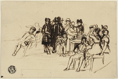Studie für die rechte Gruppe von David Wilkie