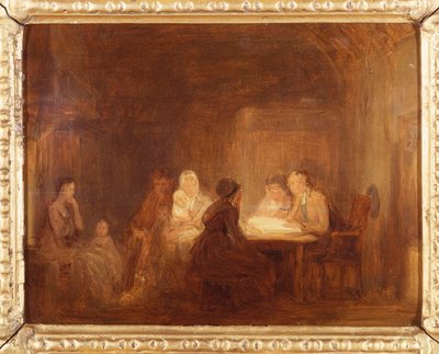 Der Samstagabend der Cottagers - eine Skizze von David Wilkie