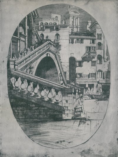 Die Rialto-Brücke, ca. 1900, 1925 von David Young Cameron