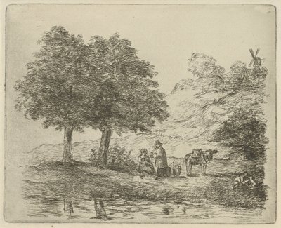 Landschaft mit Familie von David van der Kellen