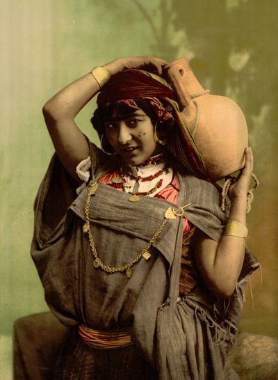 Eine Beduinenfrau, Tunis, Tunesien von Detroit Photographic Co.