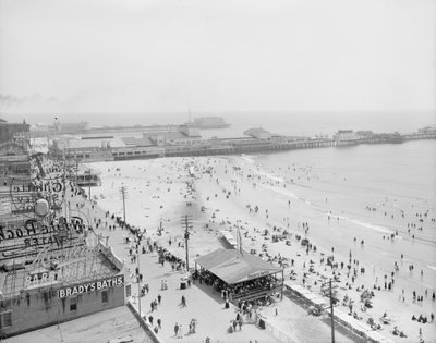 Strand und Promenade, Atlantic City, 1900-10 von Detroit Publishing Co.