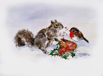 Das Eichhörnchen und das Rotkehlchen von Diane Matthes
