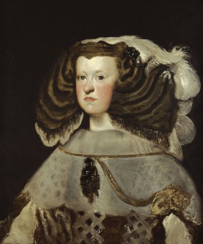 Porträt von Mariana von Österreich, 1634-1696 von Diego Velázquez
