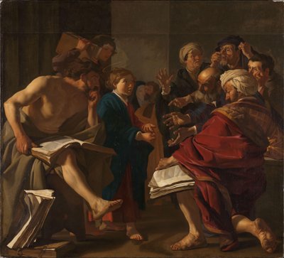 Christus unter den Schriftgelehrten von Dirck Baburen van