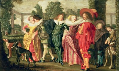 Ein Spaziergang im Garten, ca. 1623 von Dirck Hals