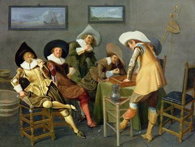 Kavaliere in einer Taverne von Dirck Hals