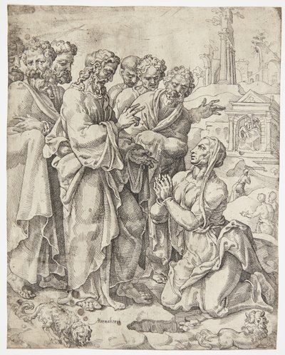 Christus und die Samariterin von Dirck Volckertsz. Coornhert
