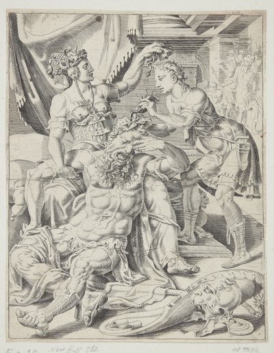 Samson und Delilah von Dirck Volckertsz. Coornhert