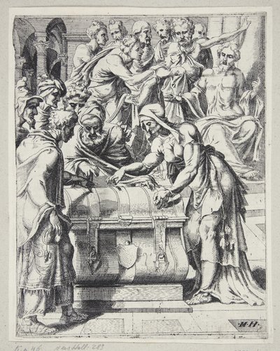 Das Scherflein der Witwe von Dirck Volckertsz. Coornhert