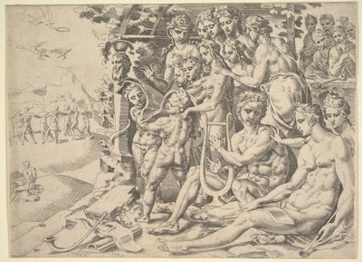 Apollo und die Musen von Dirck Volkertsen Coornhert