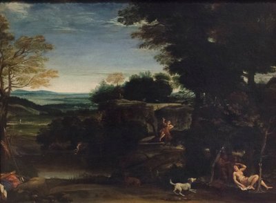 Landschaft mit Sylvia und einem Satyr von Domenichino (1581 1641)