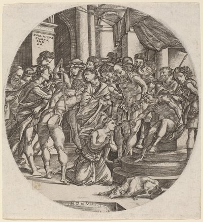 Enthauptung der Heiligen Katharina von Domenico Campagnola