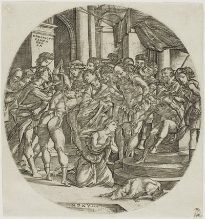 Die Enthauptung der Heiligen Katharina von Domenico Campagnola