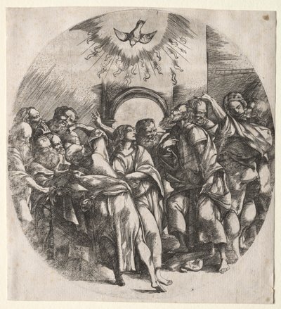 Der Abstieg des Heiligen Geistes von Domenico Campagnola