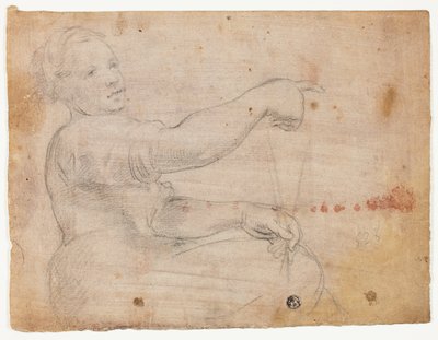 Sitzendes Mädchen von Domenico Fiasella