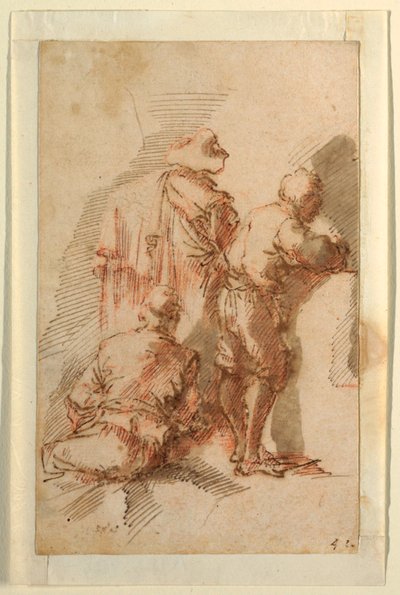 Drei Männer von Domenico Gargiulo, called Micco Spadaro