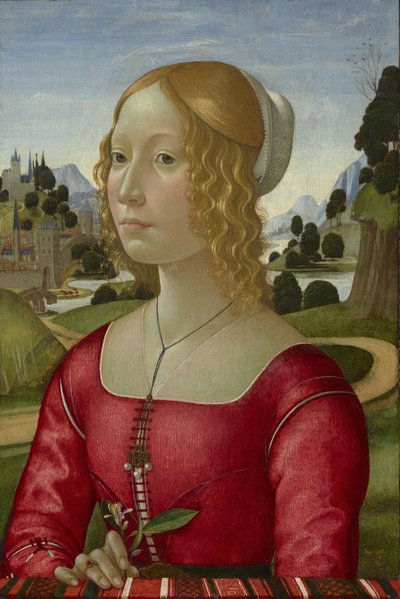 Porträt einer Dame, ca. 1490 von Domenico Ghirlandaio