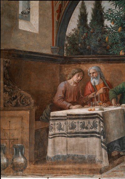 Das letzte Abendmahl (Detail) von Domenico Ghirlandaio