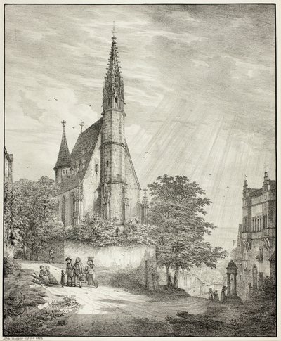 Kidericher Kirche im Rheingau von Domenico Quaglio