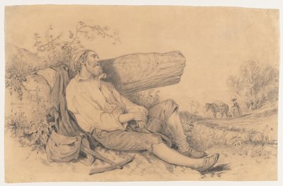 Schlafender Feldarbeiter, 1842 von Dominique Louis Papety