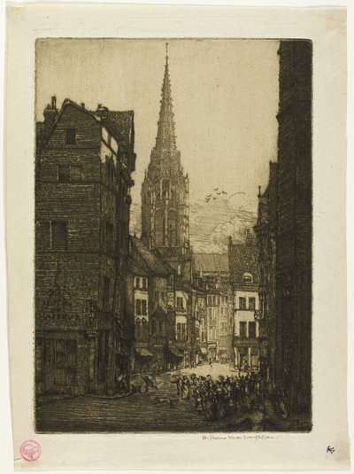 Rue du Chasseur, Rouen von Donald Shaw MacLaughlan